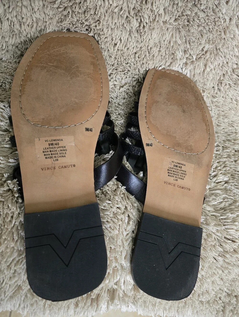 Vince Camuto Lemanda Leather Gladiator Caged Sandals, Slip On Square Toe